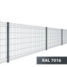 Kerítéspanel 3D antracit RAL7016 123x250cm