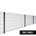 Kerítéspanel 3D fekete RAL9005 123x250cm