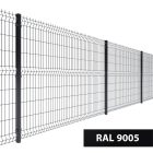 Kerítéspanel 3D fekete RAL9005 173x250cm