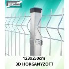 Kerítéspanel 3D horganyzott 123x250cm