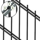 Kerítéspanel 6/5/6 2D antracit RAL7016 143x250cm