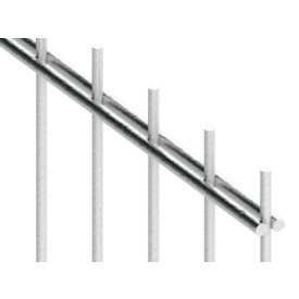 Kerítéspanel 6/5/6 2D horganyzott 123x250cm