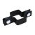 RÖGZÍTŐ 60X40MM FOLYTONOS BILINCS FEKETE RAL9005