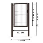 Kiskapu szett 3D paneles RAL6005 zöld 103x100cm