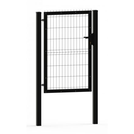 Kiskapu szett 3D paneles RAL9005 fekete 203x100cm