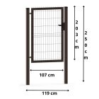 Kiskapu szett 3D paneles RAL9005 fekete 203x100cm