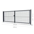 Nagykapu szett 3D paneles RAL7016 antracit 173x300cm