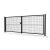 Nagykapu szett 3D paneles RAL9005 fekete 173x300cm