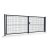 Nagykapu szett 3D paneles RAL7016 antracit 103x400cm