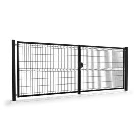 Nagykapu szett 3D paneles RAL9005 fekete 173x400cm