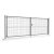 Nagykapu szett 3D paneles RAL9006 szürke 153x400cm