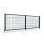 Nagykapu szett 6/5/6 2D paneles RAL7016 antracit 123x400cm