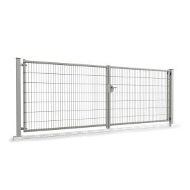 Nagykapu szett 6/5/6 2D paneles RAL9006 szürke 143x400cm