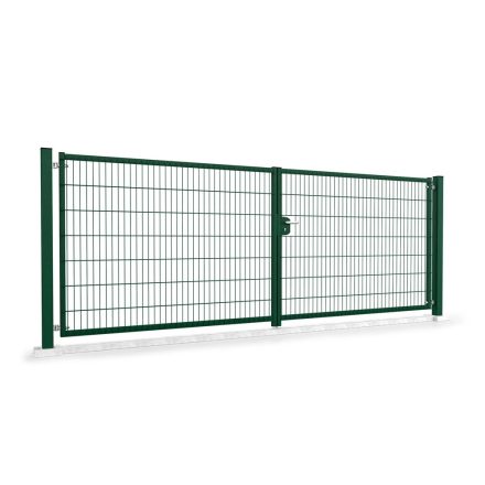 Nagykapu szett 6/5/6 2D paneles RAL6005 zöld 123x400cm